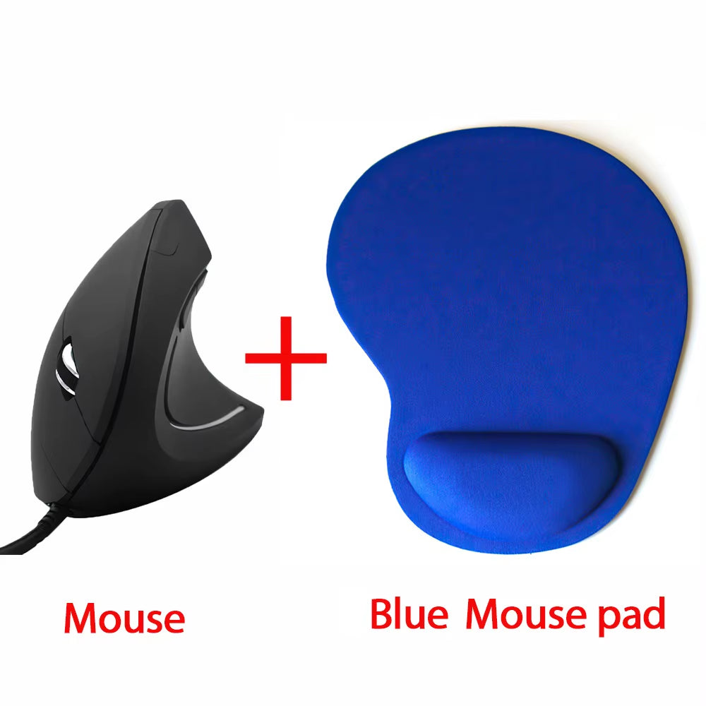 Ergonomic Vertical Mouse USB Plug Wired Right Hand Computer Gaming Mice 1.8M Linelength Optical Mouse Gamer Mouse for Laptop PC