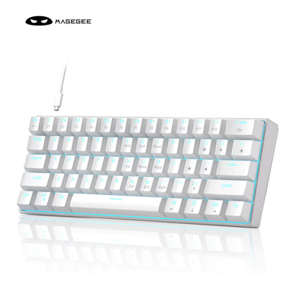 Mk-Star61 60% Mechanical Gaming Keyboard 61Keys Sea Blue Backlit Small Compact Portable 60 Percent Gaming Keyboard Gamer