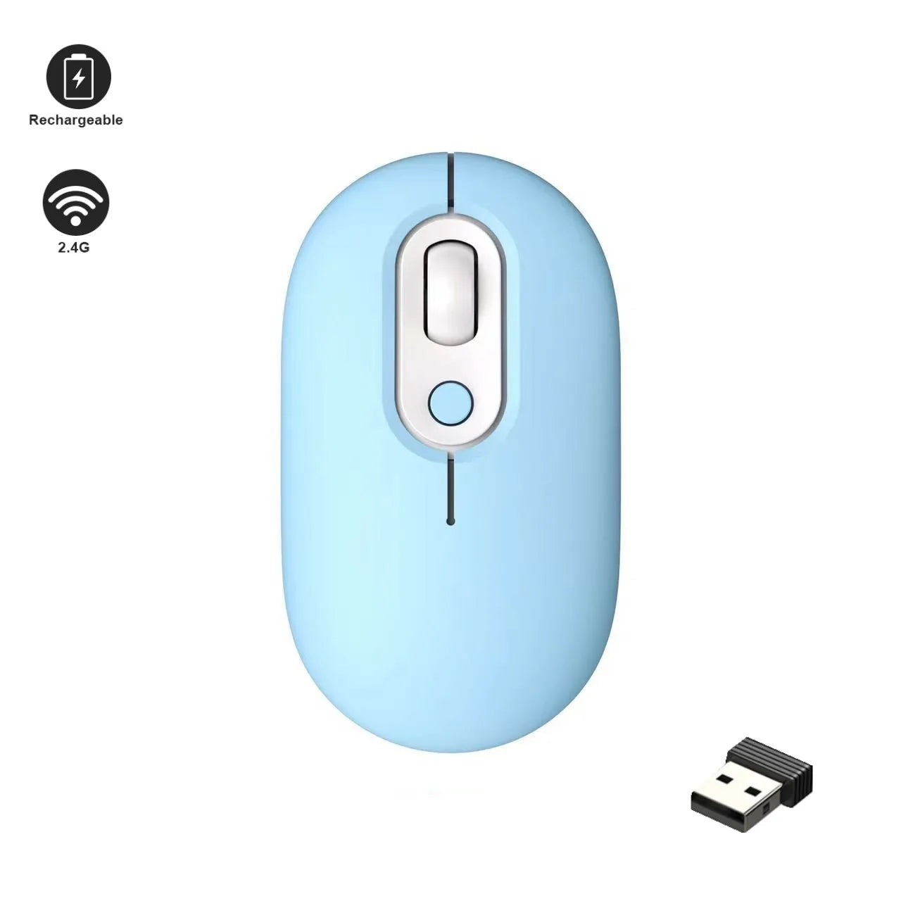 Wireless Mouse Bluetooth RGB Rechargeable Mouse Wireless Computer Silent Mause LED Backlit Ergonomic Gaming Mouse for Laptop PC