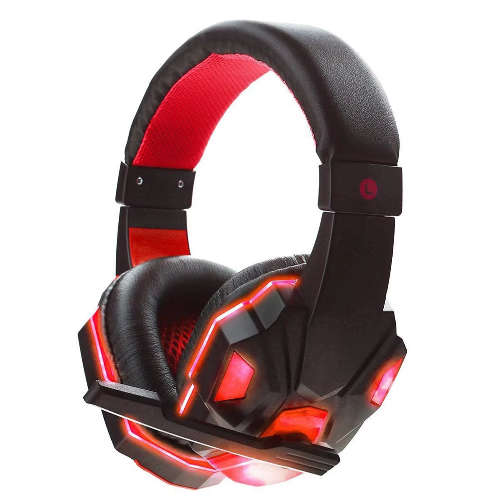 2021 New Gaming Headset Headphones with LED Light Mic Stereo Earphones Deep Bass for PC Computer Gamer Laptop Auriculares