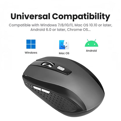 2.4G Wireless Mouse Gaming Mouse Silent Mouse Ergonomic Mouse 6 Buttons 1600 DPI Optical Office Mouse Mice for PC Laptop Macbook