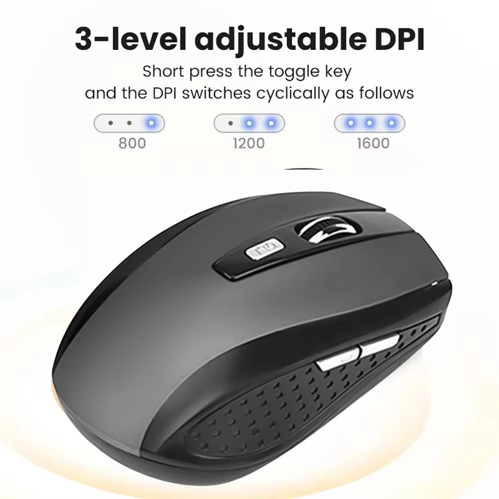 2.4G Wireless Mouse Gaming Mouse Silent Mouse Ergonomic Mouse 6 Buttons 1600 DPI Optical Office Mouse Mice for PC Laptop Macbook