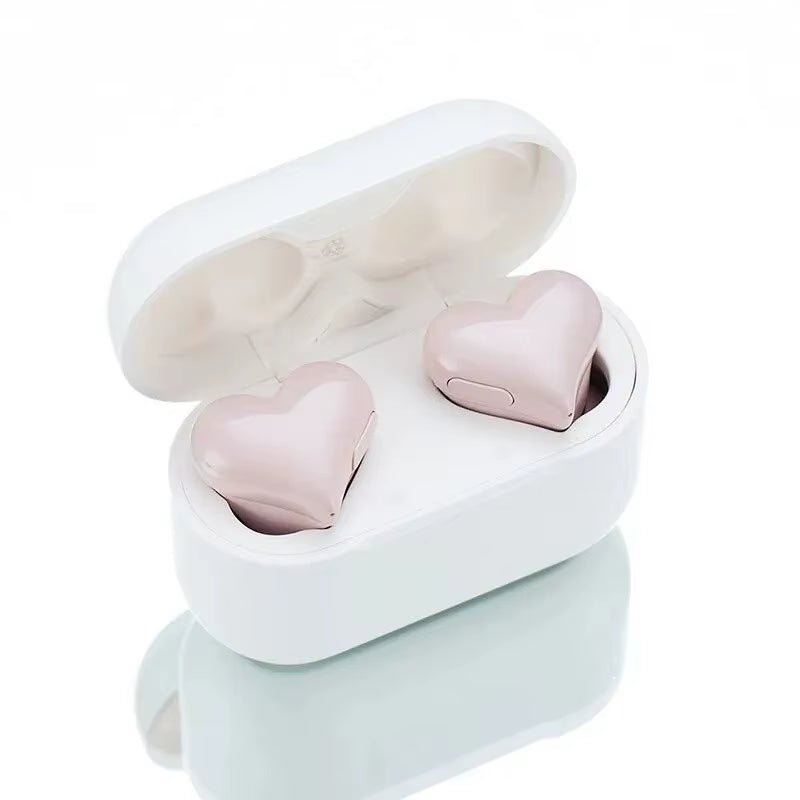 Ax30 Heart-Shaped in Ear Wireless Bluetooth Earphones with Noise Reduction 5.3 Cute and Fashionable Appearance Gift for Girl