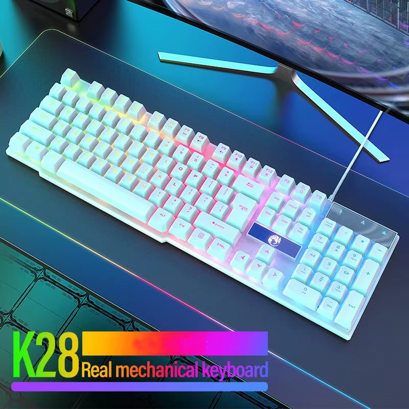 Computer Keyboard Waterproof Portable Gaming Keyboard Backlit Ergonomics Colorful Keyboard Computer Accessories 104 Keys Usb