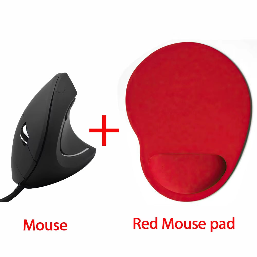 Ergonomic Vertical Mouse USB Plug Wired Right Hand Computer Gaming Mice 1.8M Linelength Optical Mouse Gamer Mouse for Laptop PC