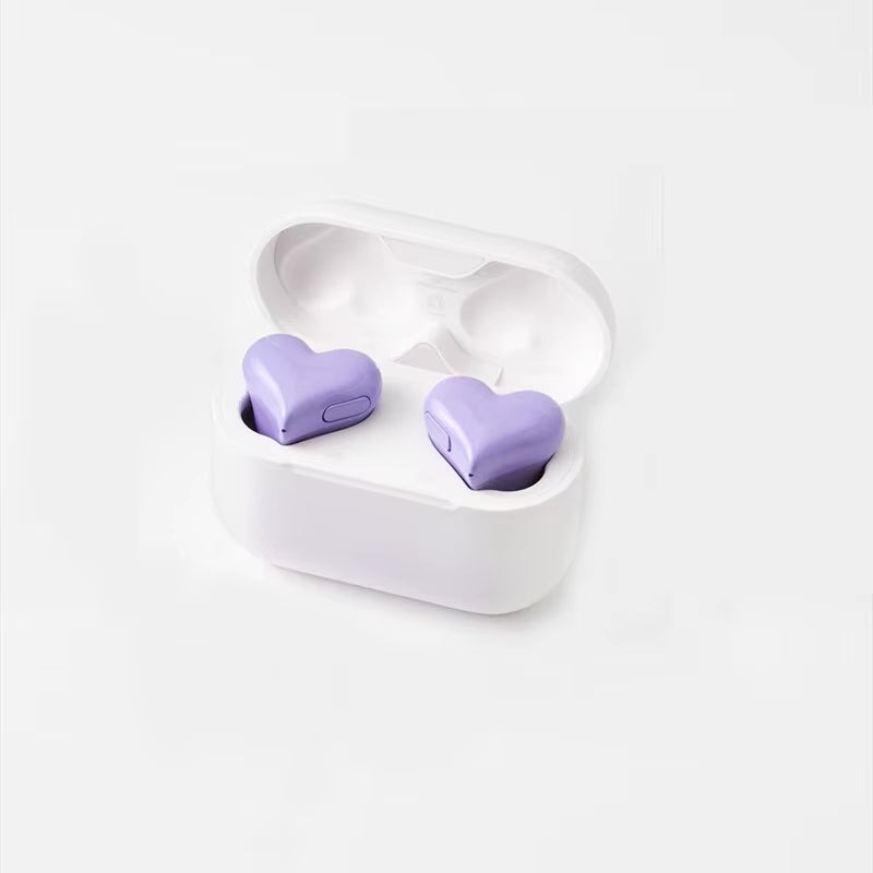 Ax30 Heart-Shaped in Ear Wireless Bluetooth Earphones with Noise Reduction 5.3 Cute and Fashionable Appearance Gift for Girl