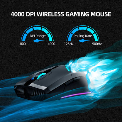 ML701 Wireless Gaming Mouse 2.4G Wireless Wired RGB Gamer 16000 DPI Rechargeable Mouse for Laptop PC Gamer