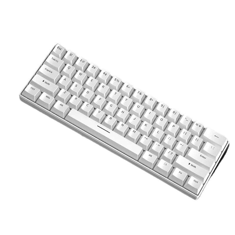 Gaming Keyboard White Mechanical Game USB Keyboards 60% Mini Teclado Spanish Keyborad Teclado Pc Key Board Laptop Computer